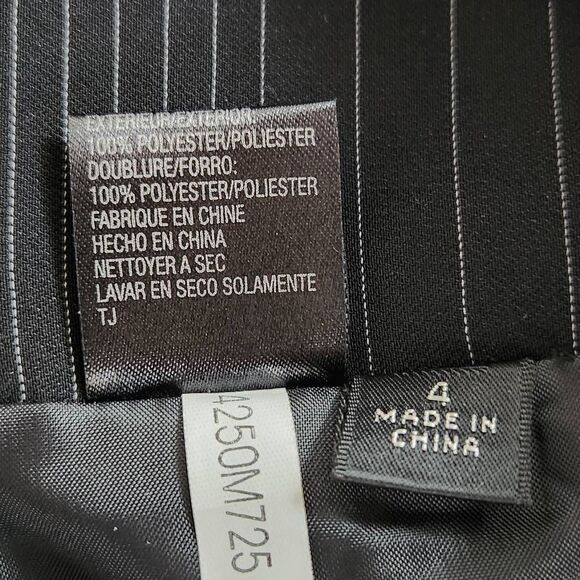 Isabella Demarco Black Pinstripe Pencil Skirt NWT Size 4 Black Striped Skirt - Picture 6 of 11